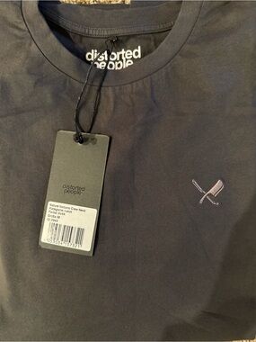 Distorted People Burn in Heaven Men’s Crew Neck T-Shirt in Charcoal